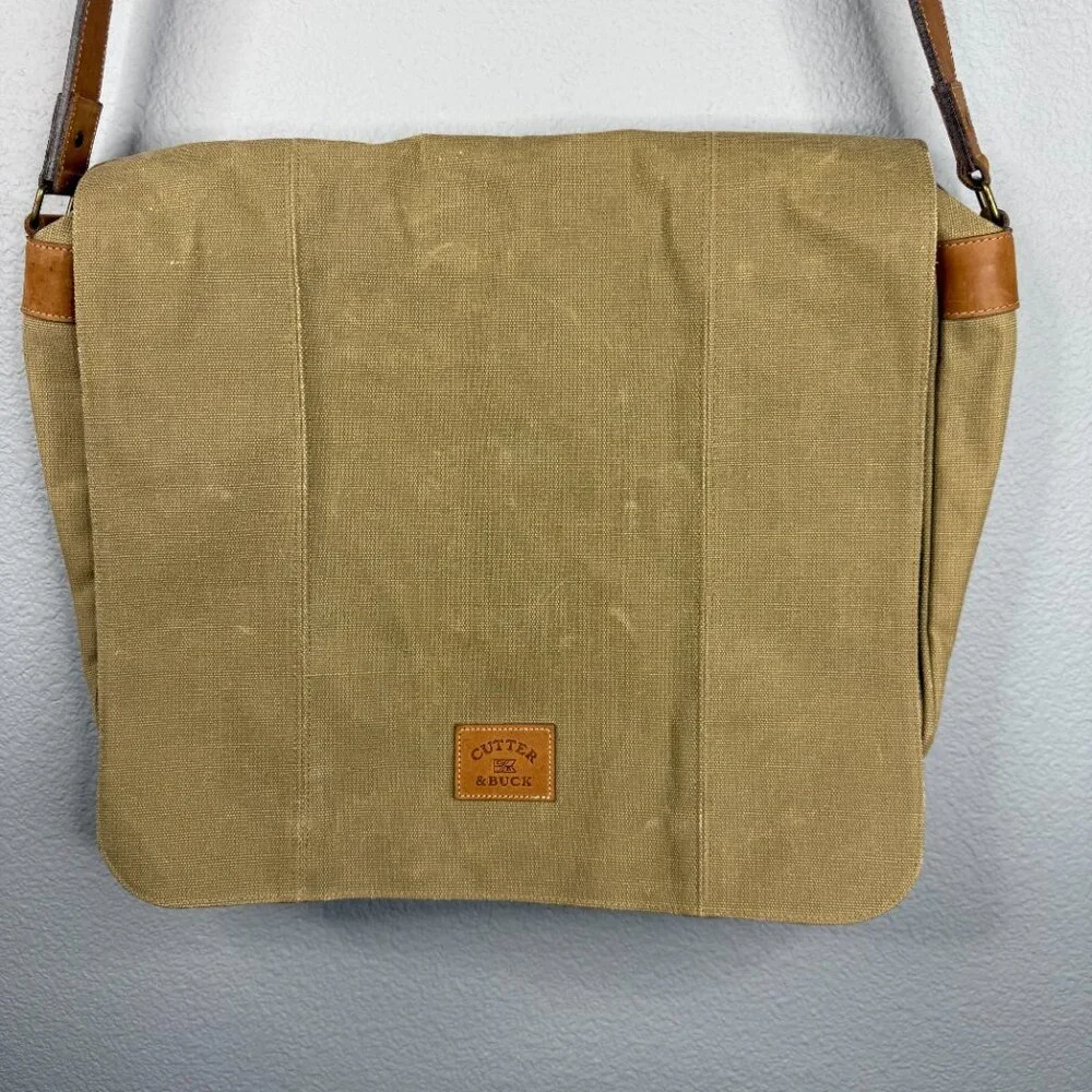 Cutter and Buck Canvas and Leather Laptop Bag